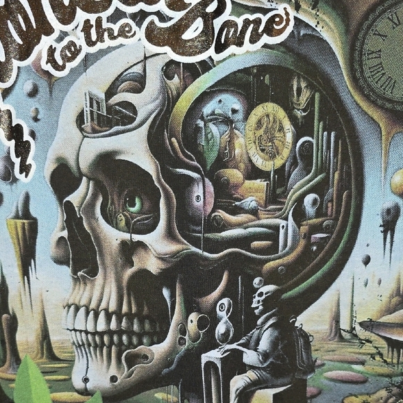 Gildan Black Fawn River STONED TO THE BONE Tee with Skull Design NWOT LOT A - Picture 7 of 7